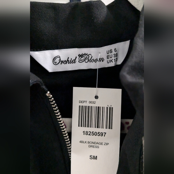 Bondage style zip dress from Orchard Bloom size SM - Picture 3 of 5